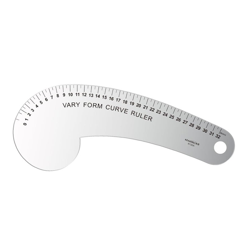 KEARING 32CM French Curve for Pattern Making, Vary Form Curve Ruler for Sewing, Aviation Aluminum Hip Curve Ruler for Measuring Sewing,Fashion Design,Quilting - Image 4
